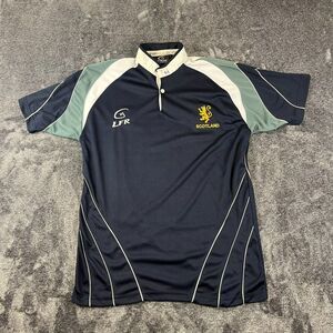 Live For Rugby Malham Rampant Lion Rugby Breathable Polo Scotland Jersey L